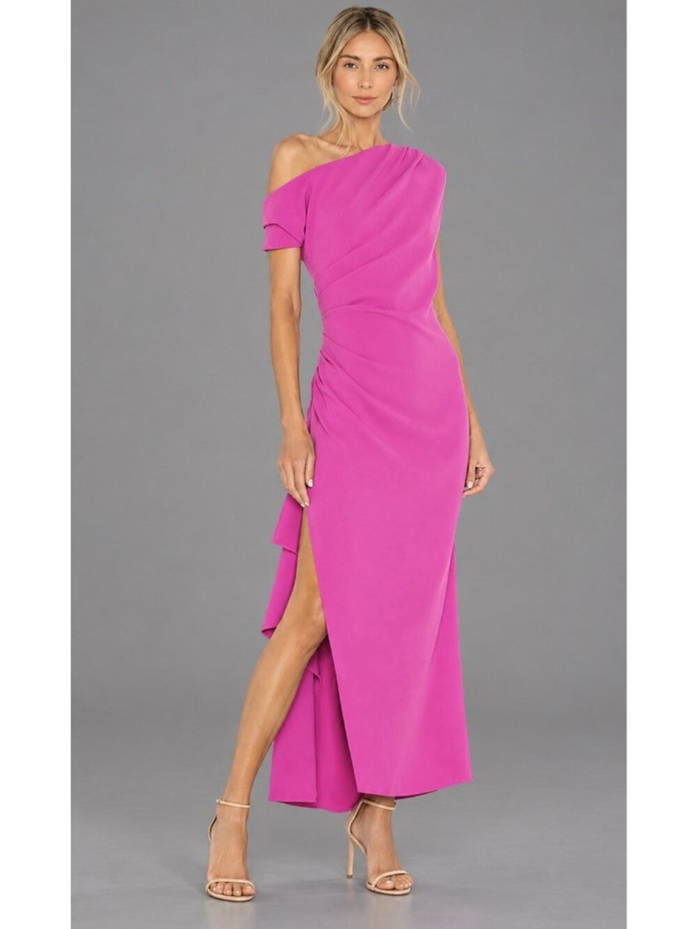 NWT ELLIATT Womens S Gwenyth One-Shoulder Dress in Orchid Revolve